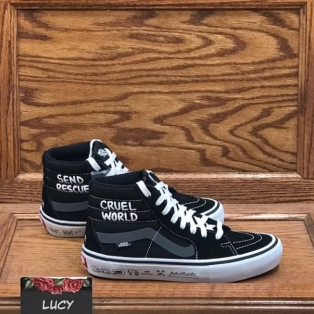 Vans Sk8-Hi Pro Cult Cruel World‎ Black White Mens 6.5